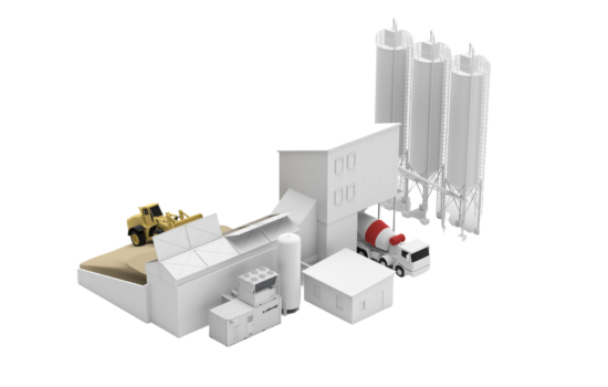 Batching plant with cooling